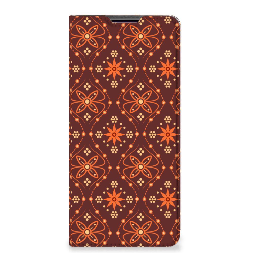 Motorola Edge 30 Pro Hoesje met Magneet Batik Brown - B2C Telecom