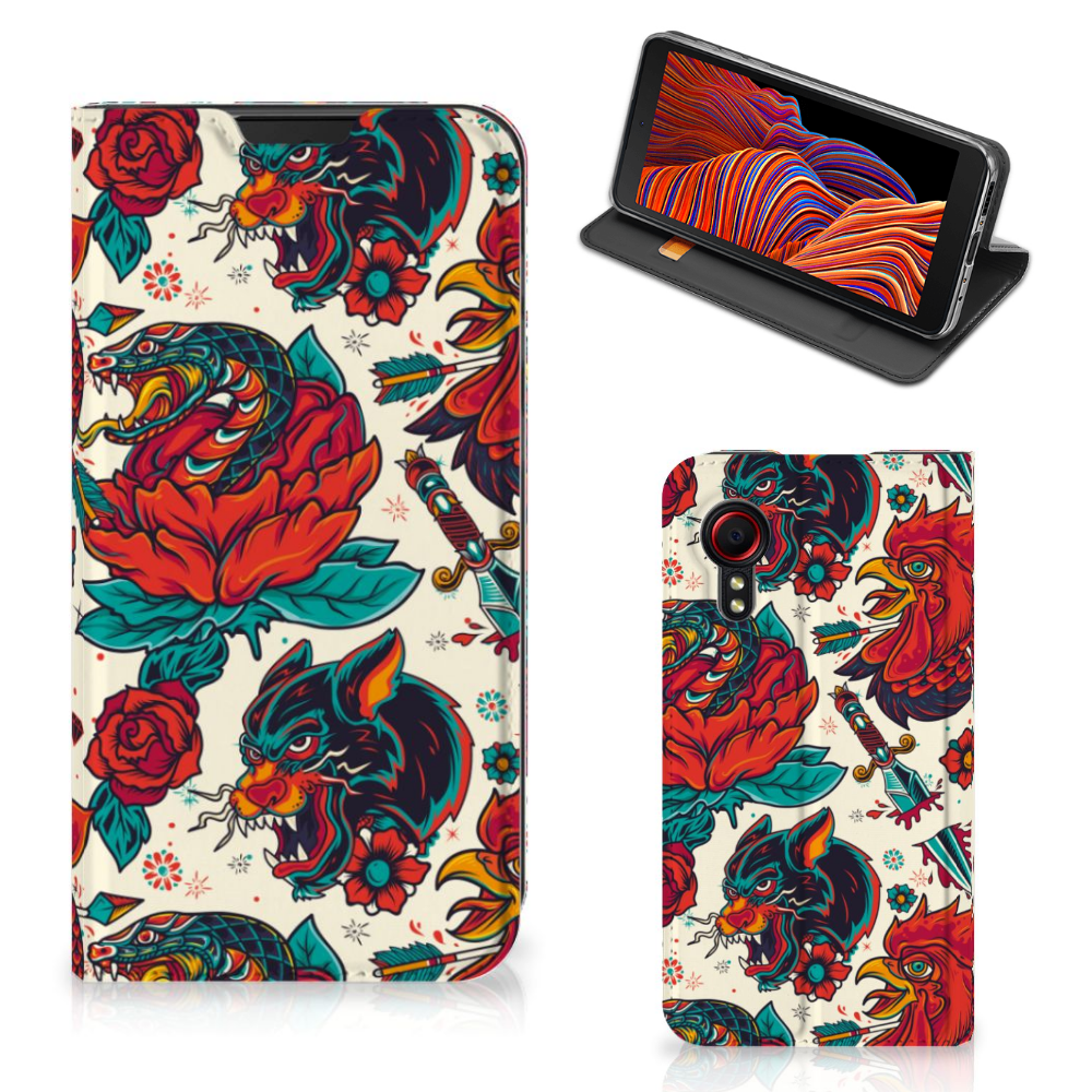 Stand Case voor Samsung Galaxy Xcover 5 Old Skool - B2C Telecom