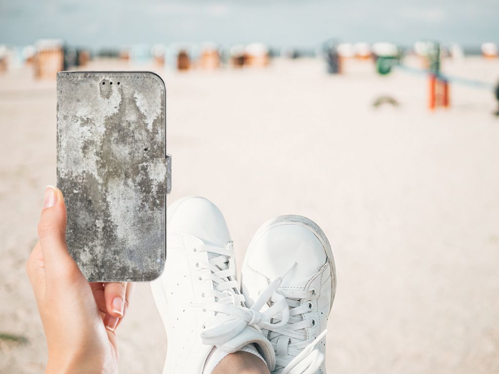 Apple iPhone 11 Bookcase Beton Print