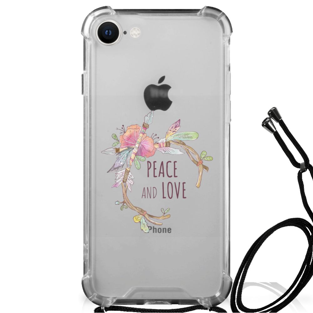 iPhone SE 2022 | 2020 | 8 | 7 Stevig Bumper Hoesje Boho Text