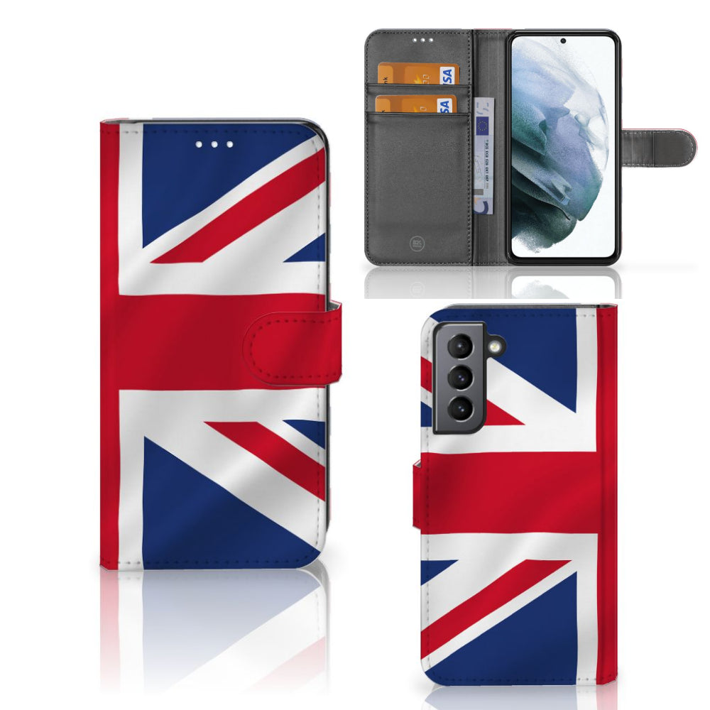Samsung Galaxy S21 FE Bookstyle Case Groot-Brittannië