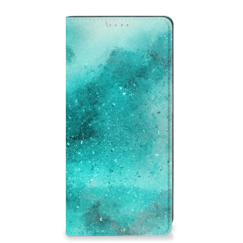 Bookcase OPPO A54 5G | A74 5G | A93 5G Painting Blue - B2C Telecom