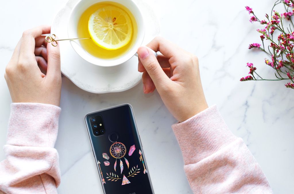 OnePlus Nord N10 5G Telefoonhoesje met Naam Boho Dreamcatcher B2C Telecom