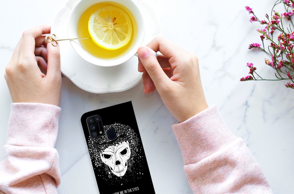 Mobiel BookCase Samsung Galaxy M31 Skull Hair - B2C Telecom