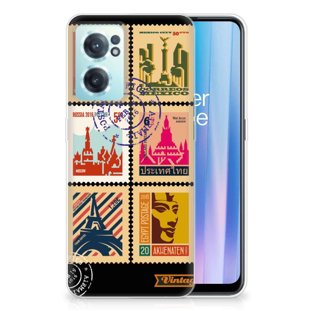 OnePlus Nord CE 2 5G Siliconen Back Cover Postzegels B2C Telecom
