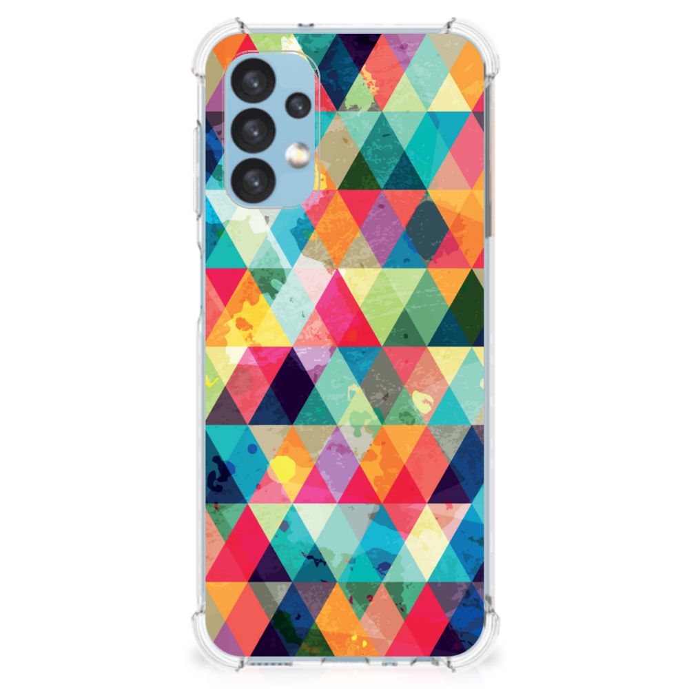 Samsung Galaxy A13 (4G) Doorzichtige Silicone Hoesje Geruit B2C Telecom