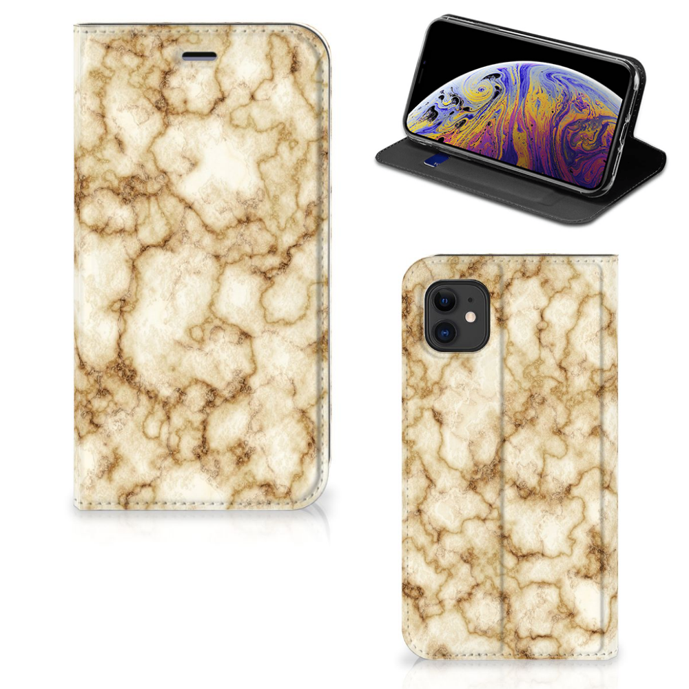 Apple iPhone 11 Standcase Marmer Goud