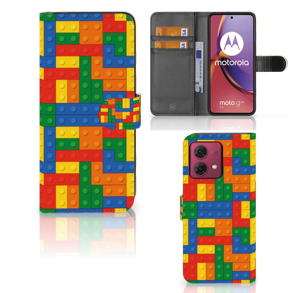 Motorola Moto G84 Telefoon Hoesje Blokken