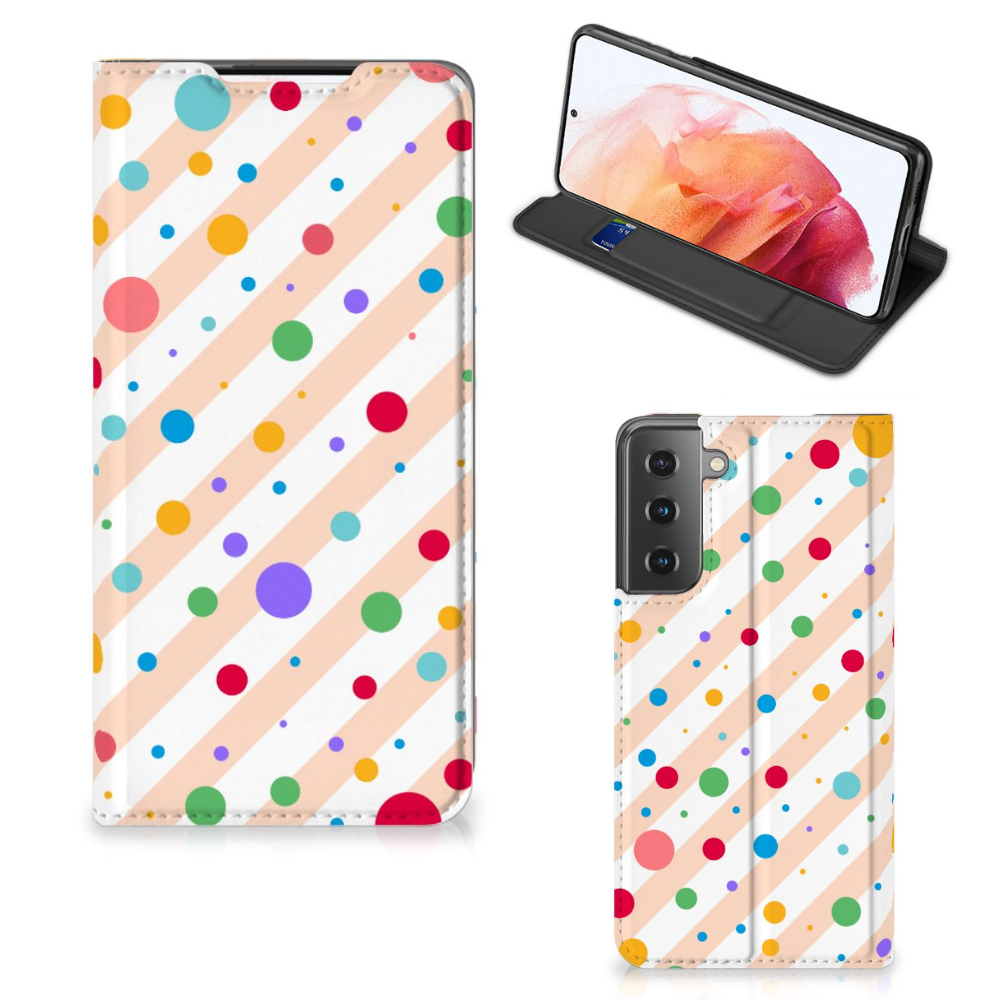 Samsung Galaxy S21 Hoesje met Magneet Dots - B2C Telecom