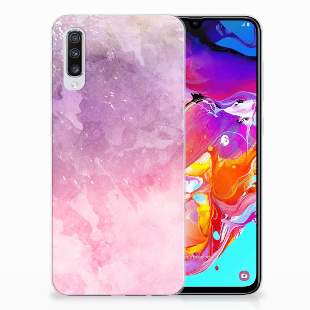 Hoesje maken Samsung Galaxy A70 Pink Purple Paint
