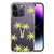 Apple iPhone 14 Pro TPU Case Palmtrees met palmbomen in lichtgroen op een witgrijze achtergrond đ´