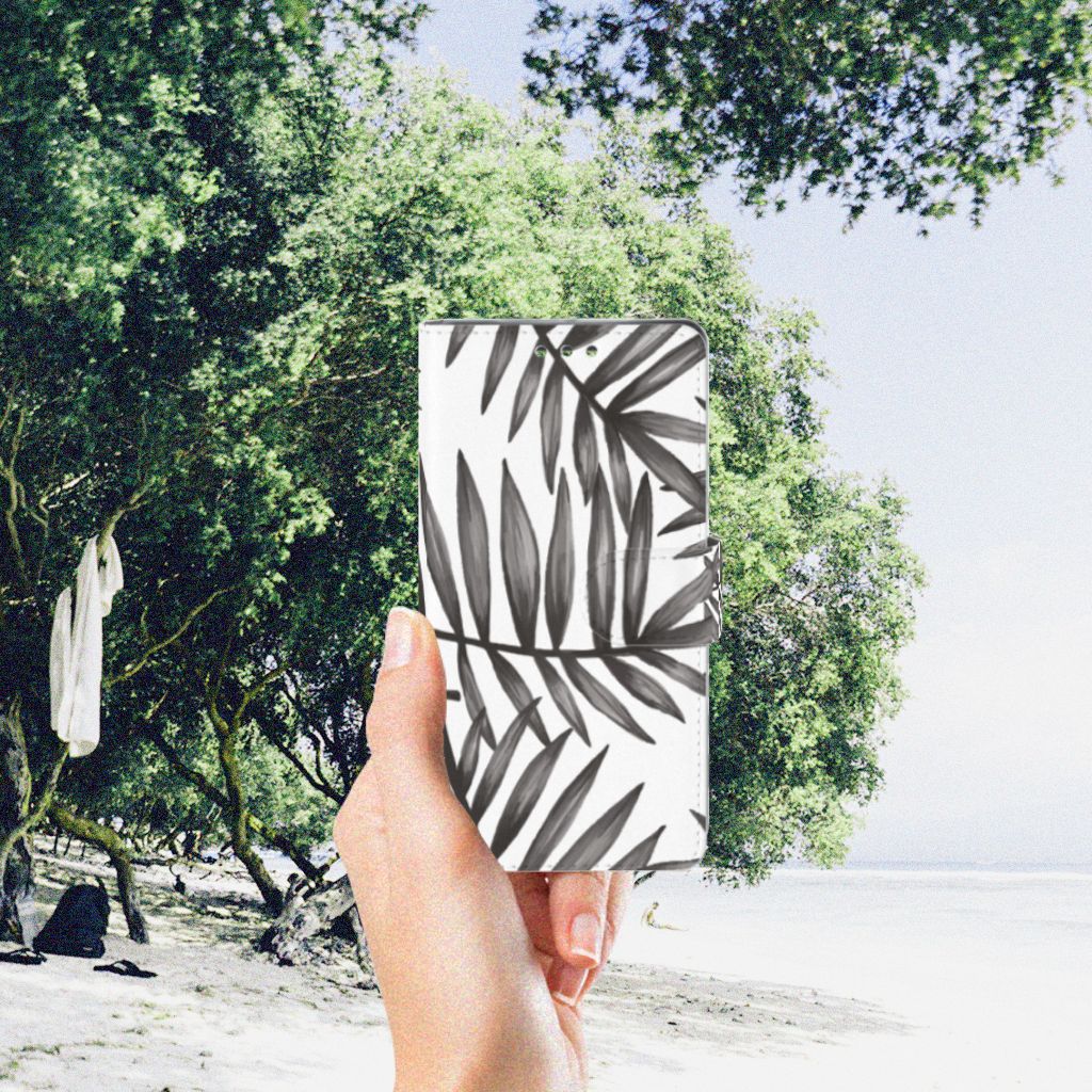 Sony Xperia XZ1 Hoesje Leaves Grey