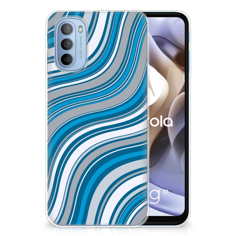 Motorola Moto G31 | G41 TPU bumper Waves Blue B2C Telecom