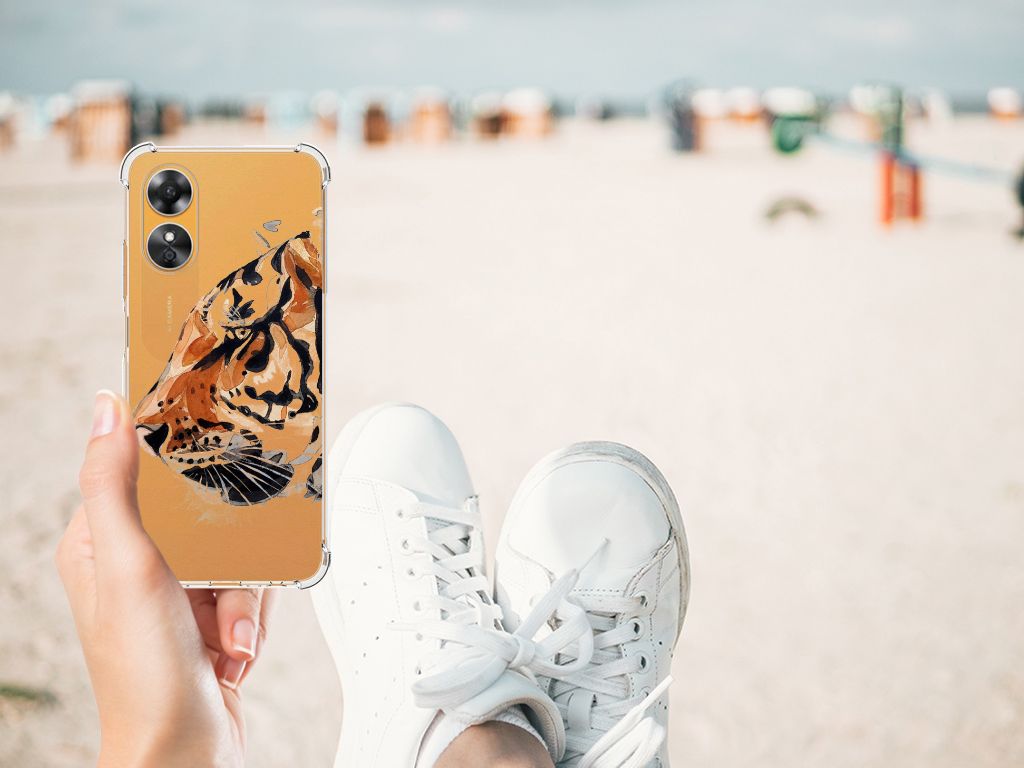 Back Cover OPPO A17 Watercolor Tiger B2C Telecom