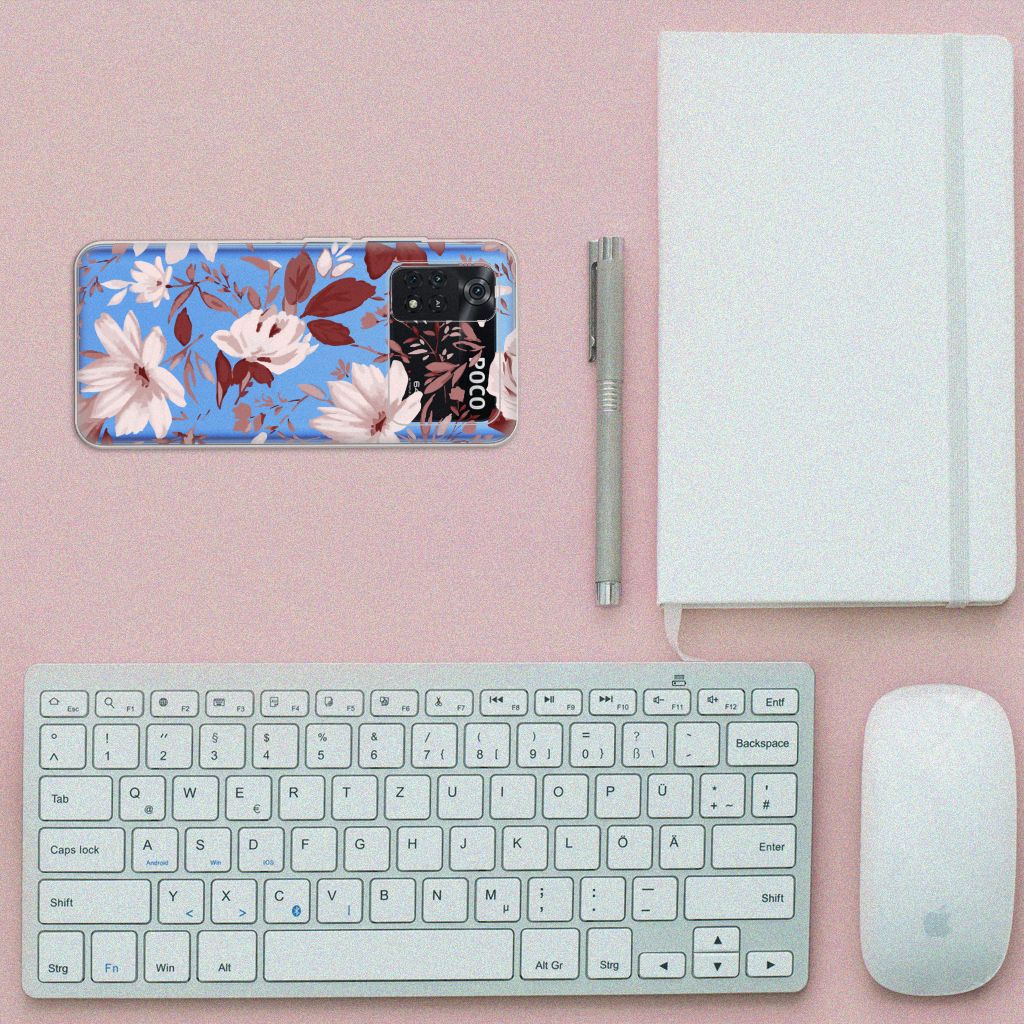 Hoesje maken Xiaomi Poco M4 Pro 4G Watercolor Flowers B2C Telecom