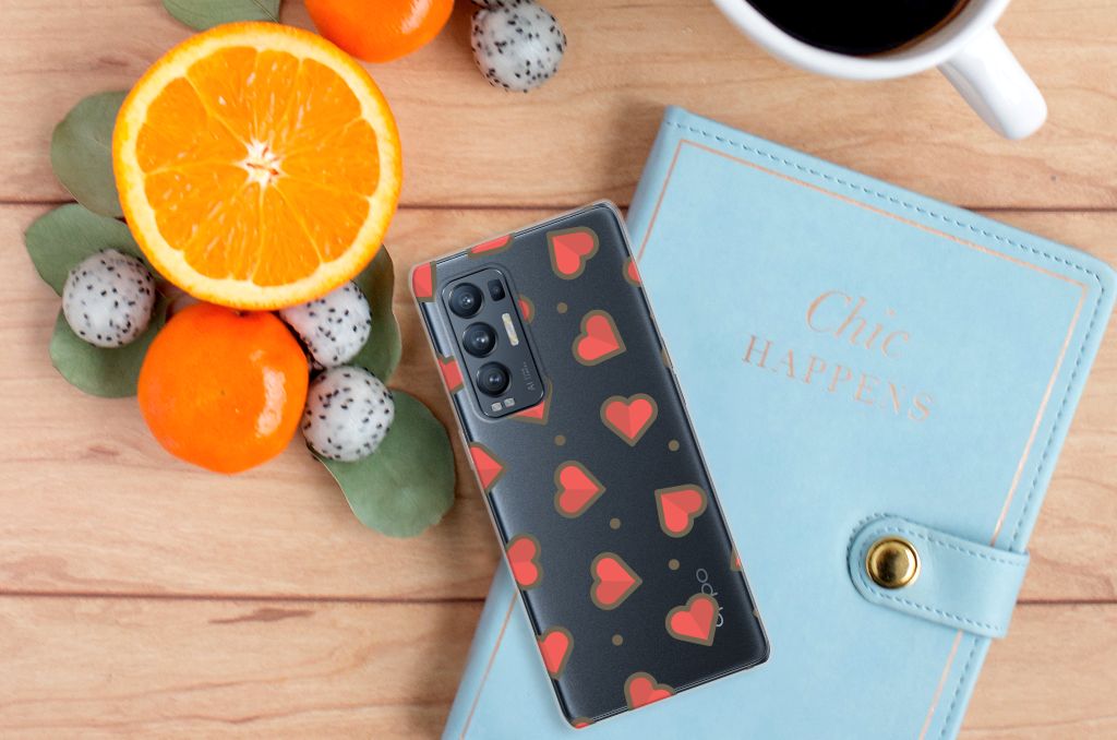 OPPO Find X3 Neo TPU bumper Hearts B2C Telecom