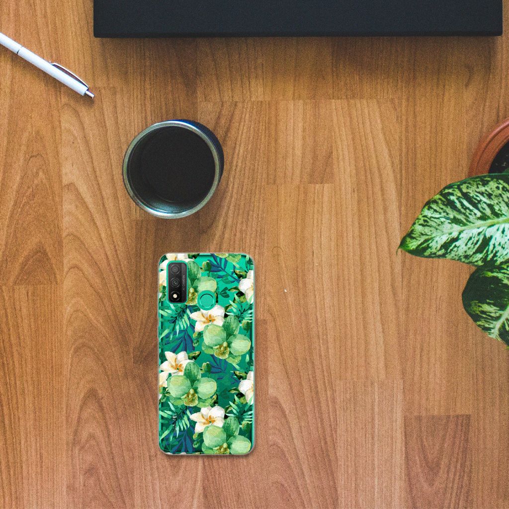 Huawei P Smart 2020 TPU Case Orchidee Groen B2C Telecom