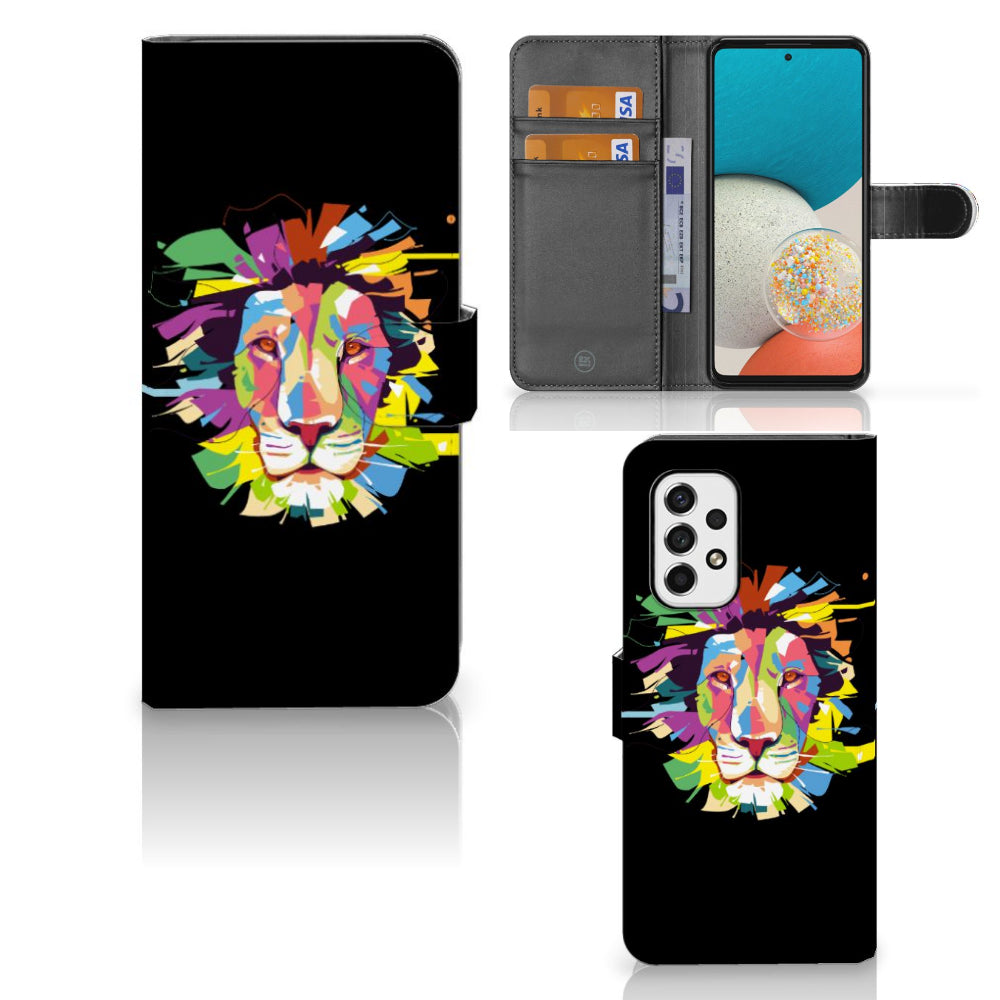 Samsung Galaxy A53 Leuk Hoesje Lion Color
