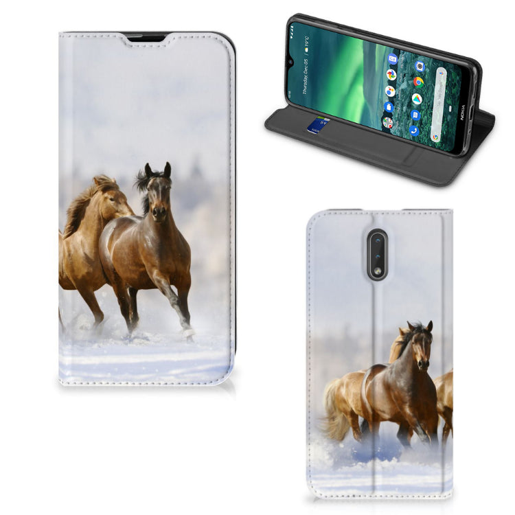 Nokia 2.3 Hoesje maken Paarden met stijlvolle paardenprint en standcase functie