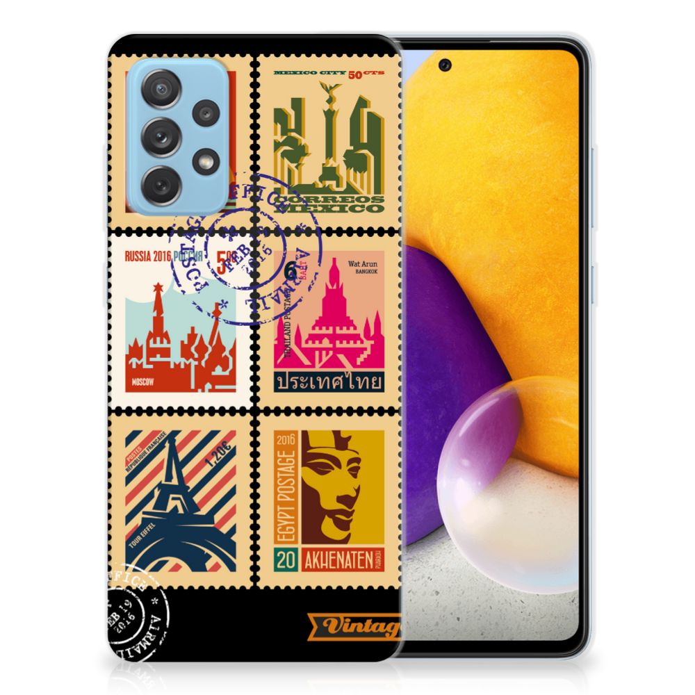 Samsung Galaxy A72 Siliconen Back Cover Postzegels