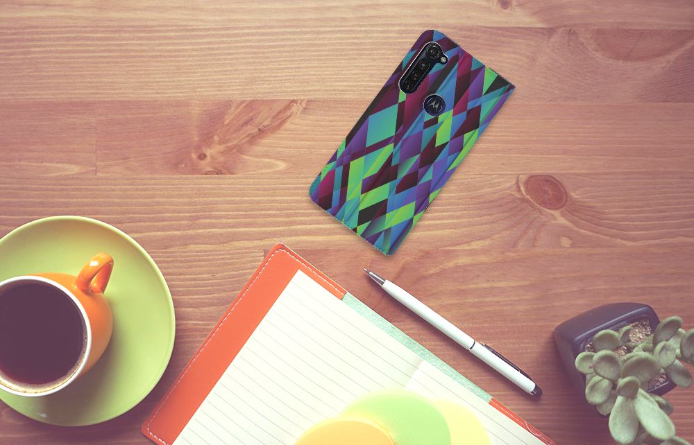 Motorola Moto G Pro Stand Case Abstract Green Blue - B2C Telecom