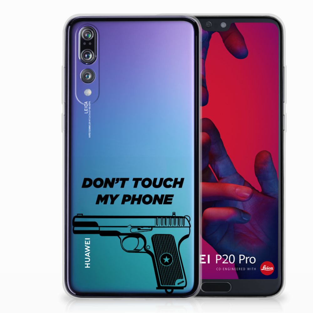 Huawei P20 Pro Silicone-hoesje Pistol DTMP