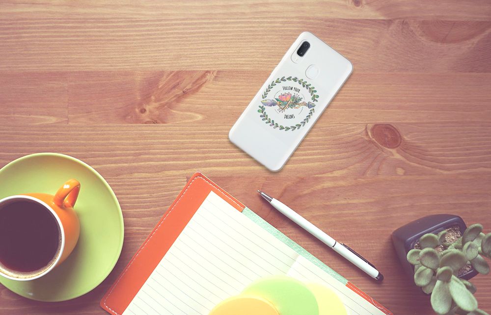 Samsung Galaxy A20e Telefoonhoesje met Naam Boho Dreams