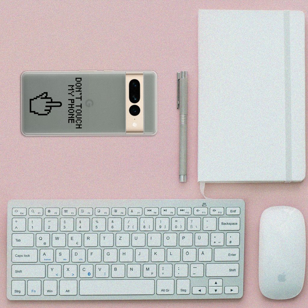 Google Pixel 7 Pro Silicone-hoesje Finger Don't Touch My Phone B2C Telecom