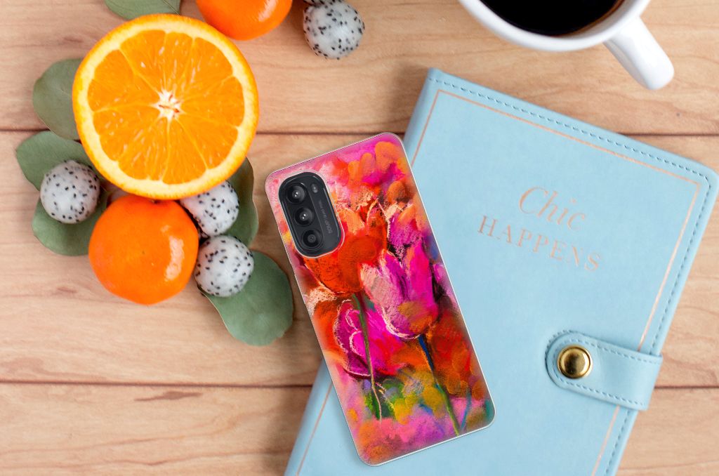 Hoesje maken Motorola Moto G52/G82 Tulips B2C Telecom