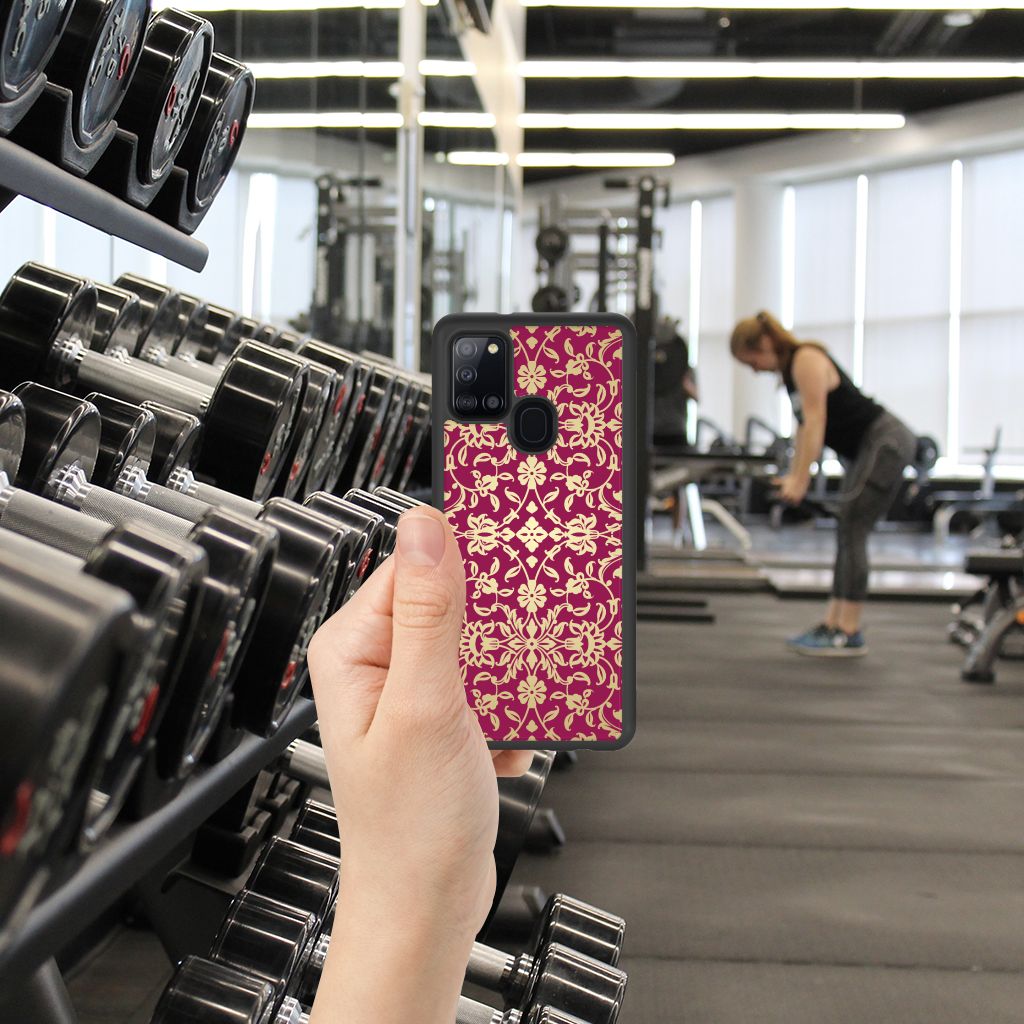 Hoesje TPU Samsung Galaxy A21s Barok Pink B2C Telecom