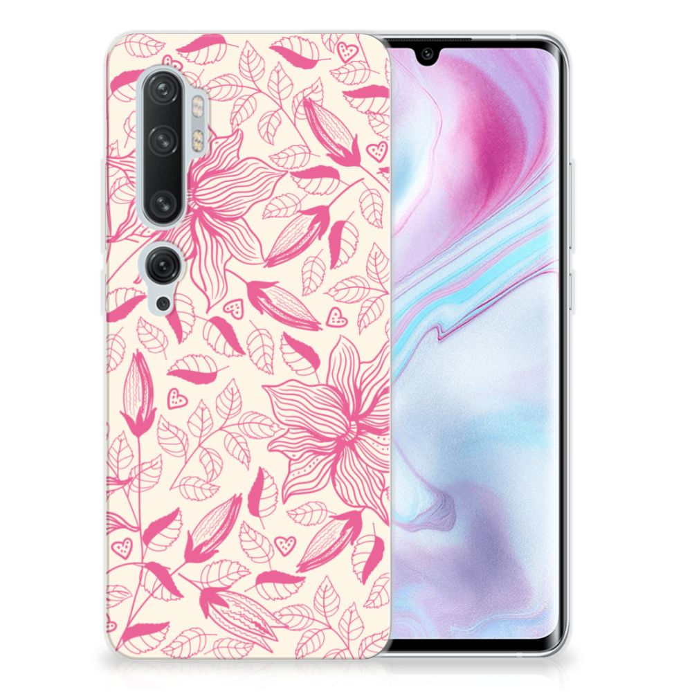 Xiaomi Mi Note 10 Pro TPU Case Pink Flowers