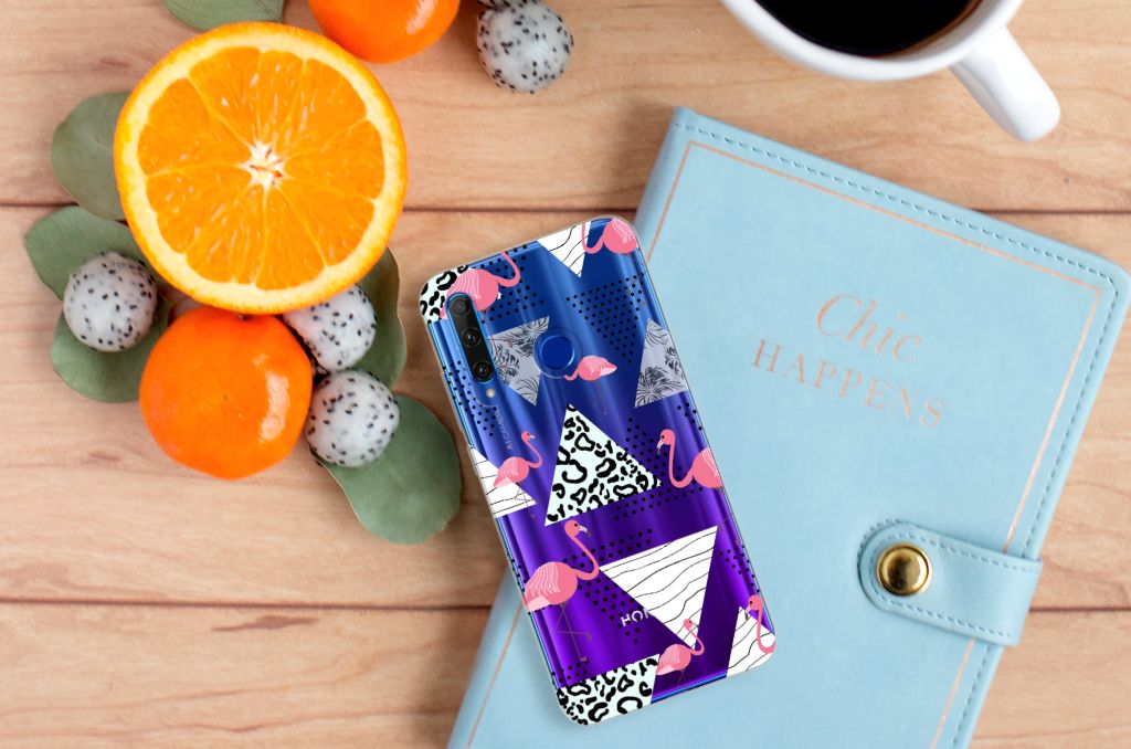 Honor 20 Lite TPU Hoesje Flamingo Triangle