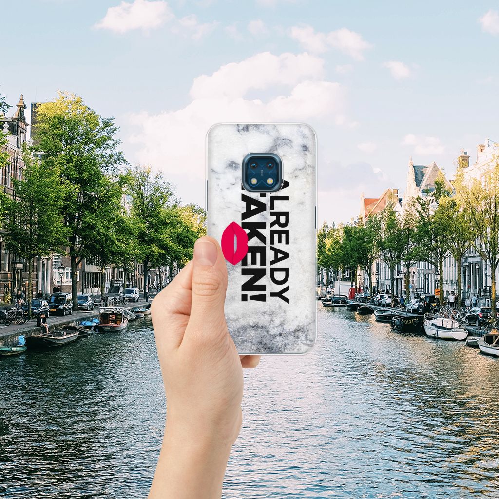 Nokia XR20 Siliconen hoesje met naam Already Taken White B2C Telecom