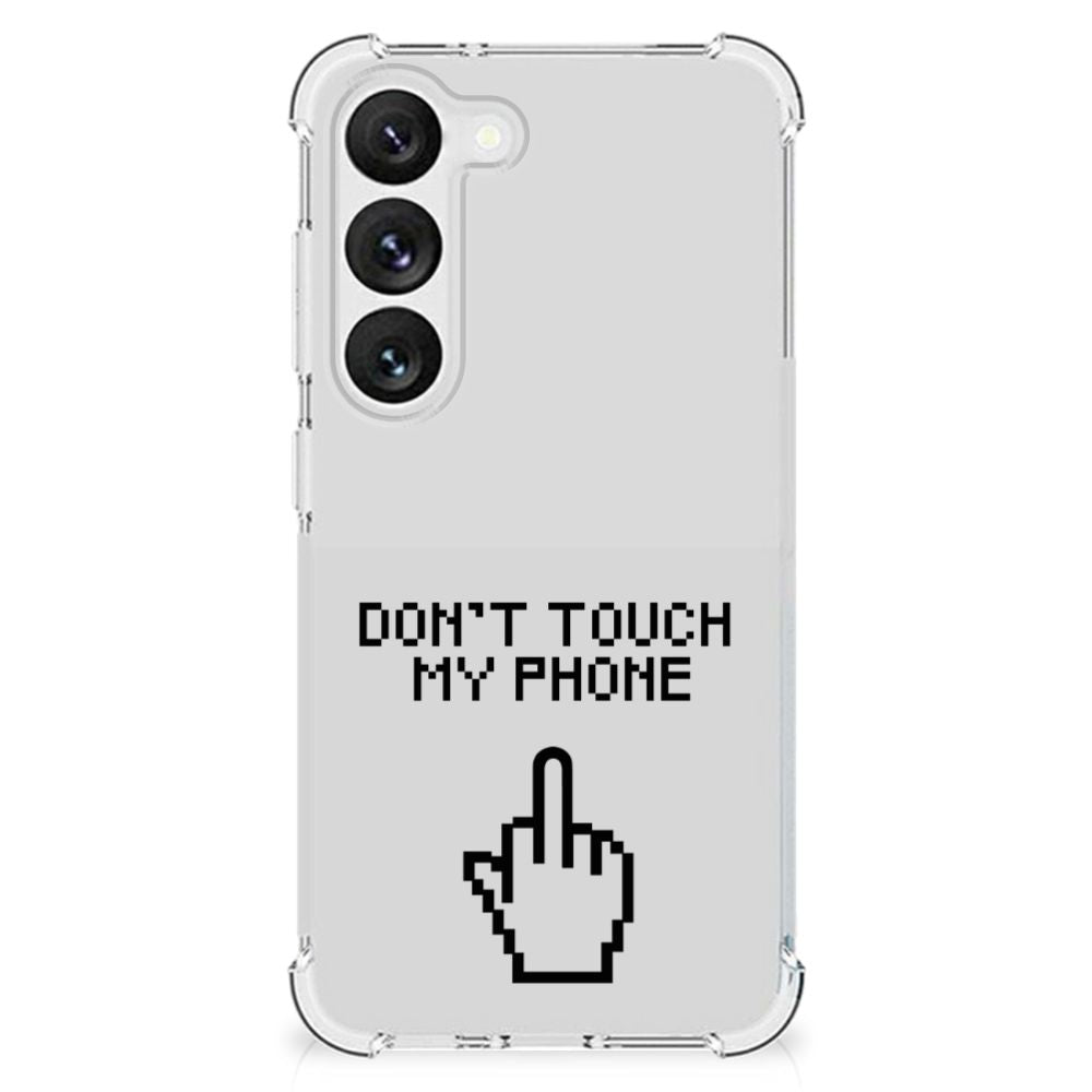 Samsung Galaxy S23 Anti Shock Case Finger Don't Touch My Phone B2C Telecom