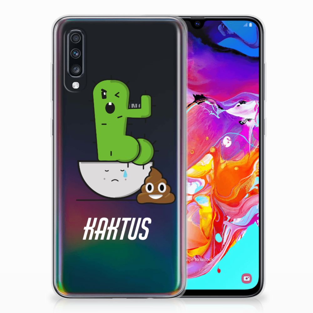Samsung Galaxy A70 Telefoonhoesje met Naam Cactus Poo