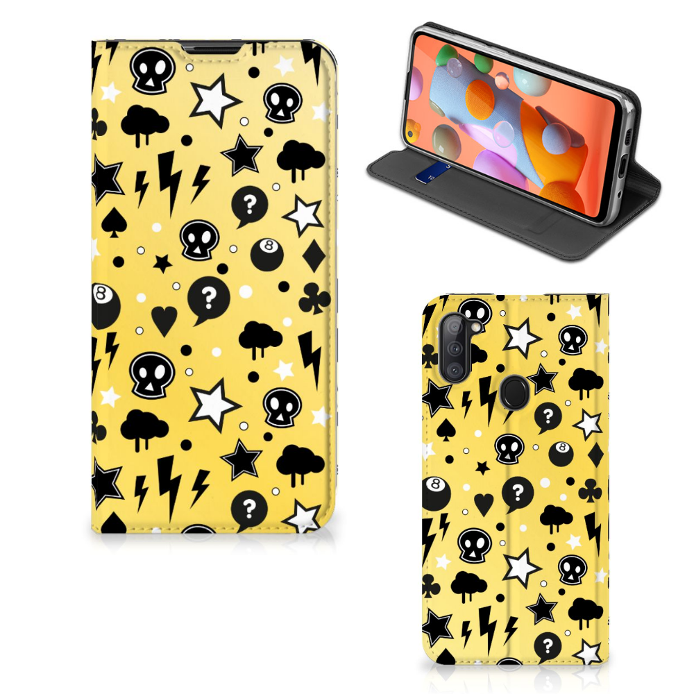 Mobiel BookCase Samsung Galaxy M11 | A11 Punk Geel - B2C Telecom