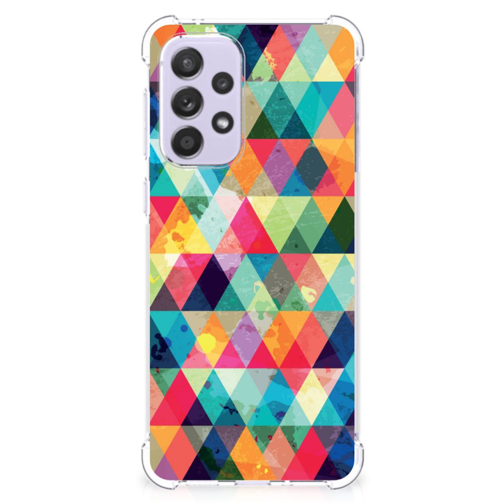 Samsung Galaxy A33 Doorzichtige Silicone Hoesje Geruit B2C Telecom