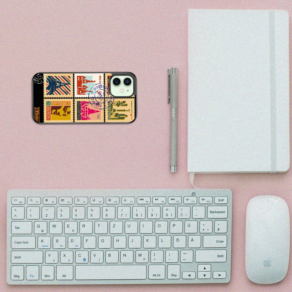 iPhone 12 Mini Silicone Hoesje Postzegels B2C Telecom