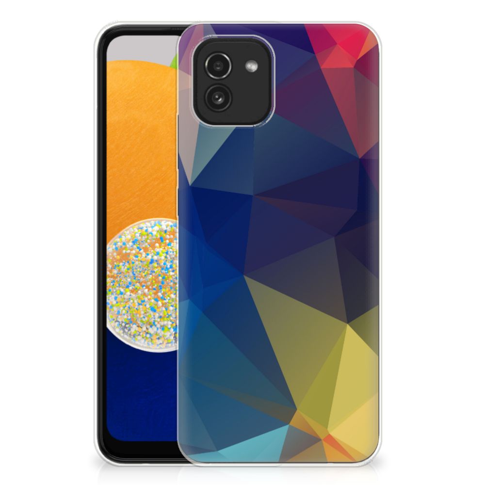 Samsung Galaxy A03 TPU Hoesje Polygon Dark B2C Telecom
