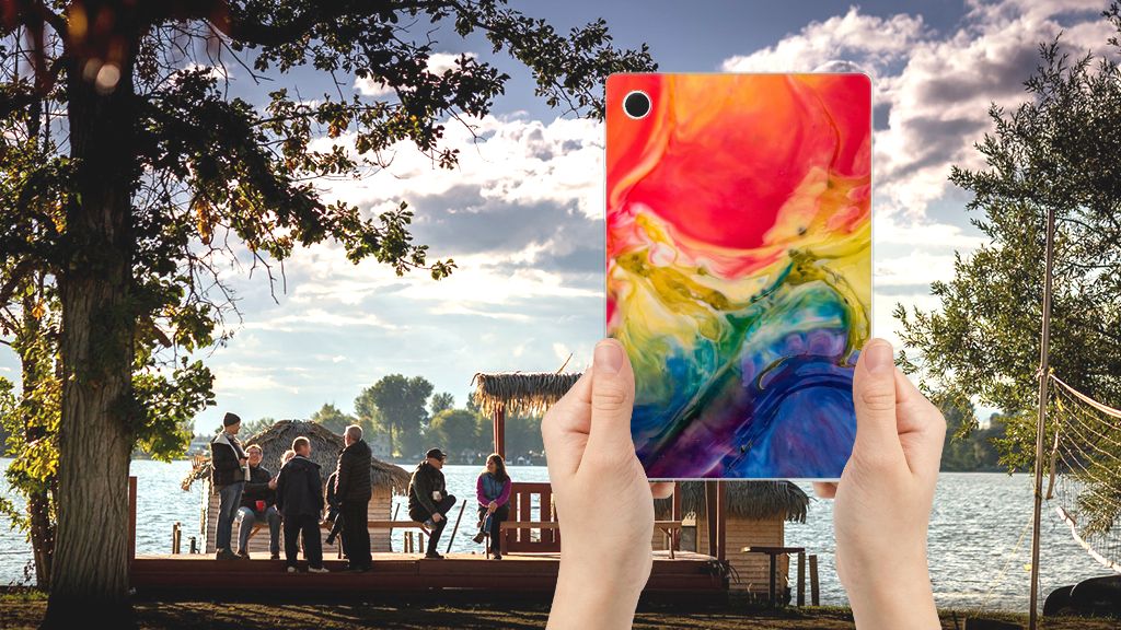 Tablethoes Samsung Galaxy Tab A8 2021/2022 Watercolor Dark - B2C Telecom