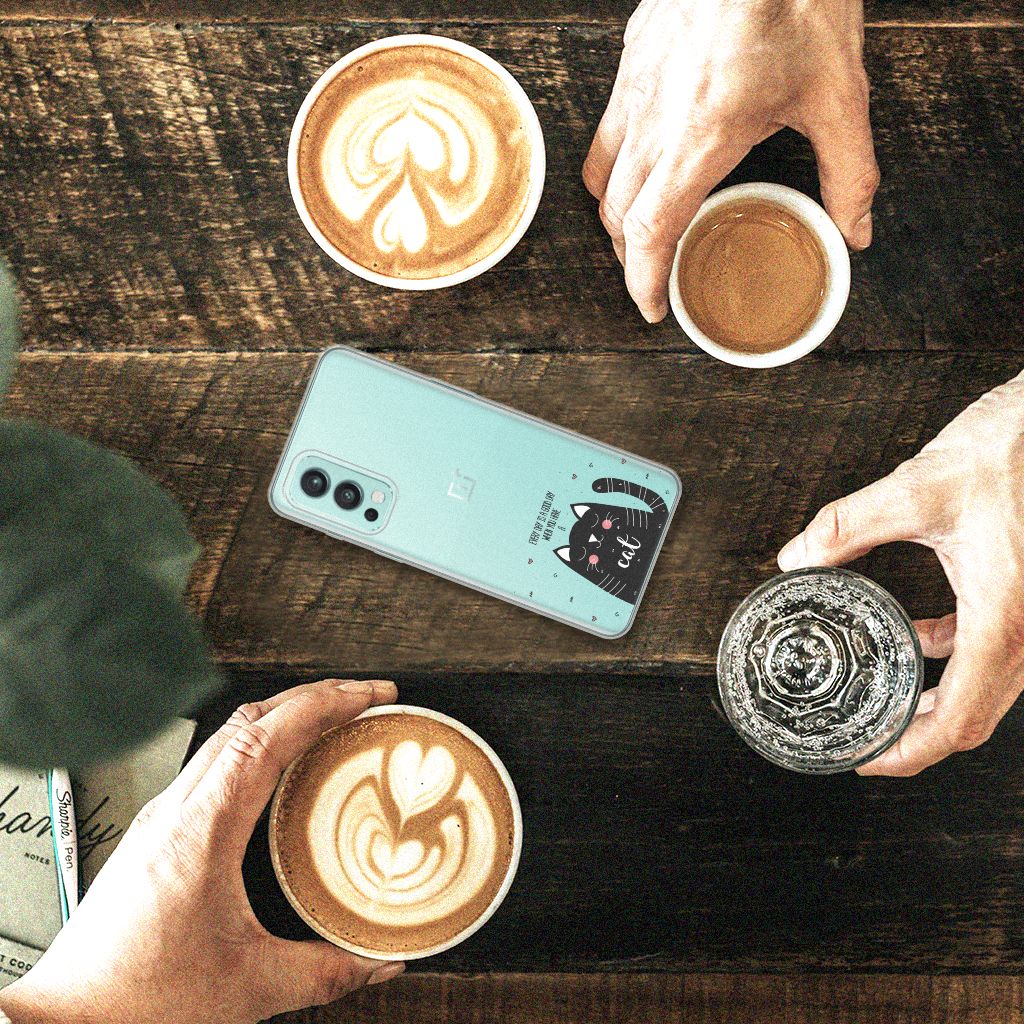 OnePlus Nord 2 5G Telefoonhoesje met Naam Cat Good Day B2C Telecom