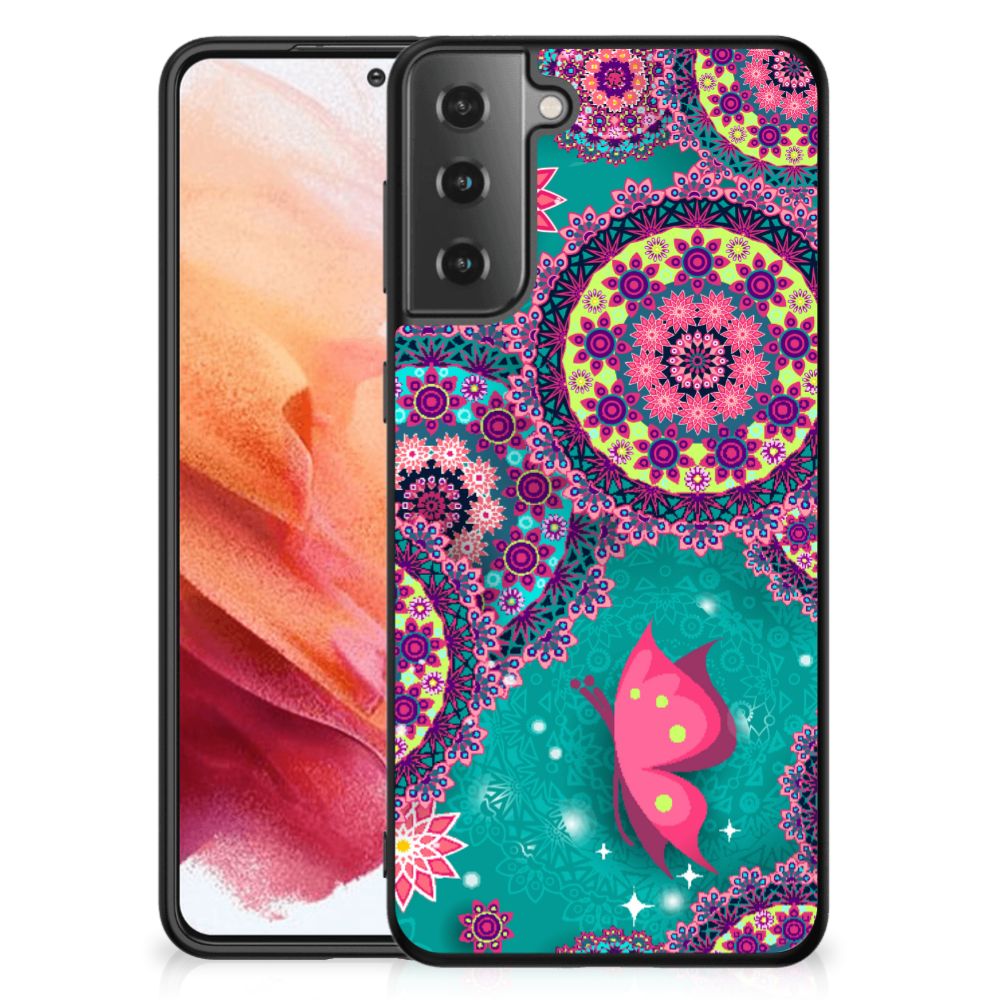 Samsung Galaxy S21 Leuk Telefoonhoesje Cirkels en Vlinders