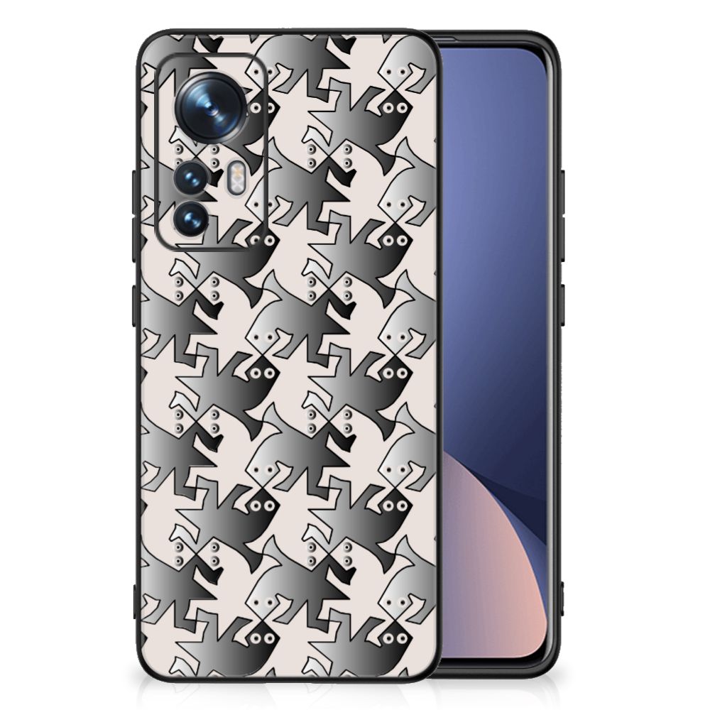 Xiaomi 12 | 12X Dierenprint Telefoonhoesje Salamander Grey B2C Telecom