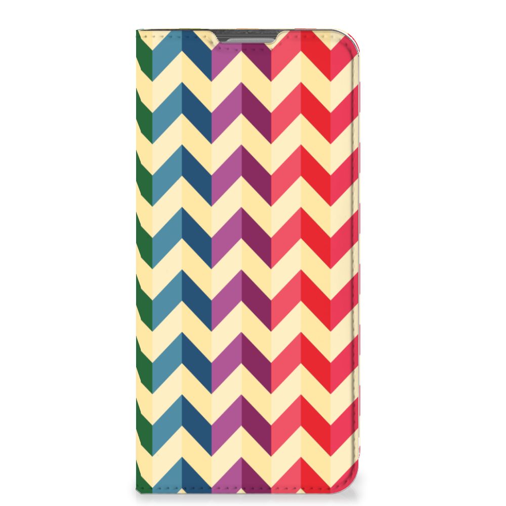 OPPO Reno8 Lite Hoesje met Magneet Zigzag Multi Color - B2C Telecom