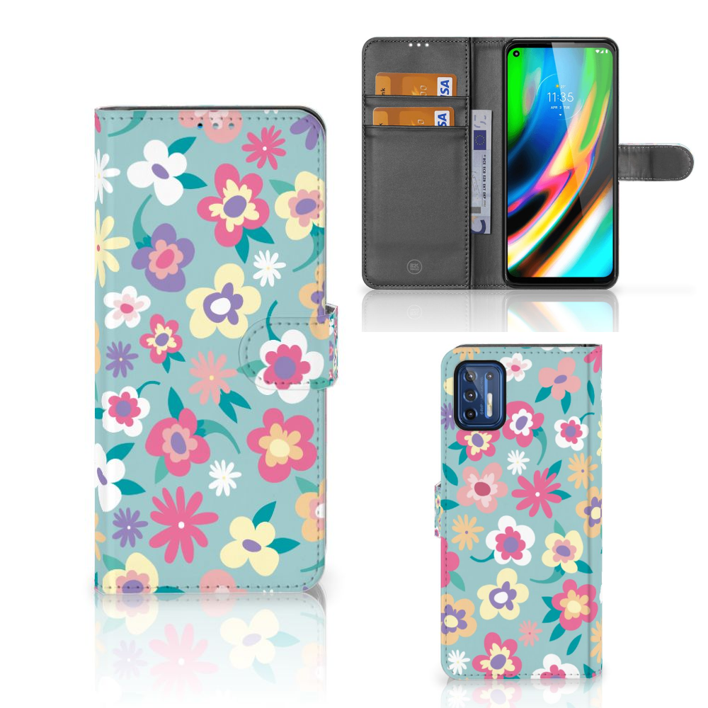 Motorola Moto G9 Plus Hoesje Flower Power