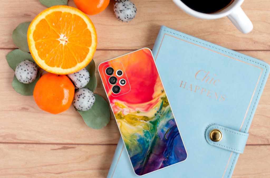 Hoesje maken Samsung Galaxy A73 5G Watercolor Dark B2C Telecom