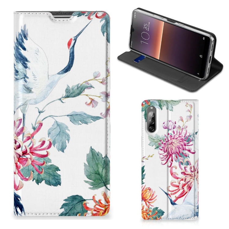 Sony Xperia L4 Hoesje maken Bird Flowers