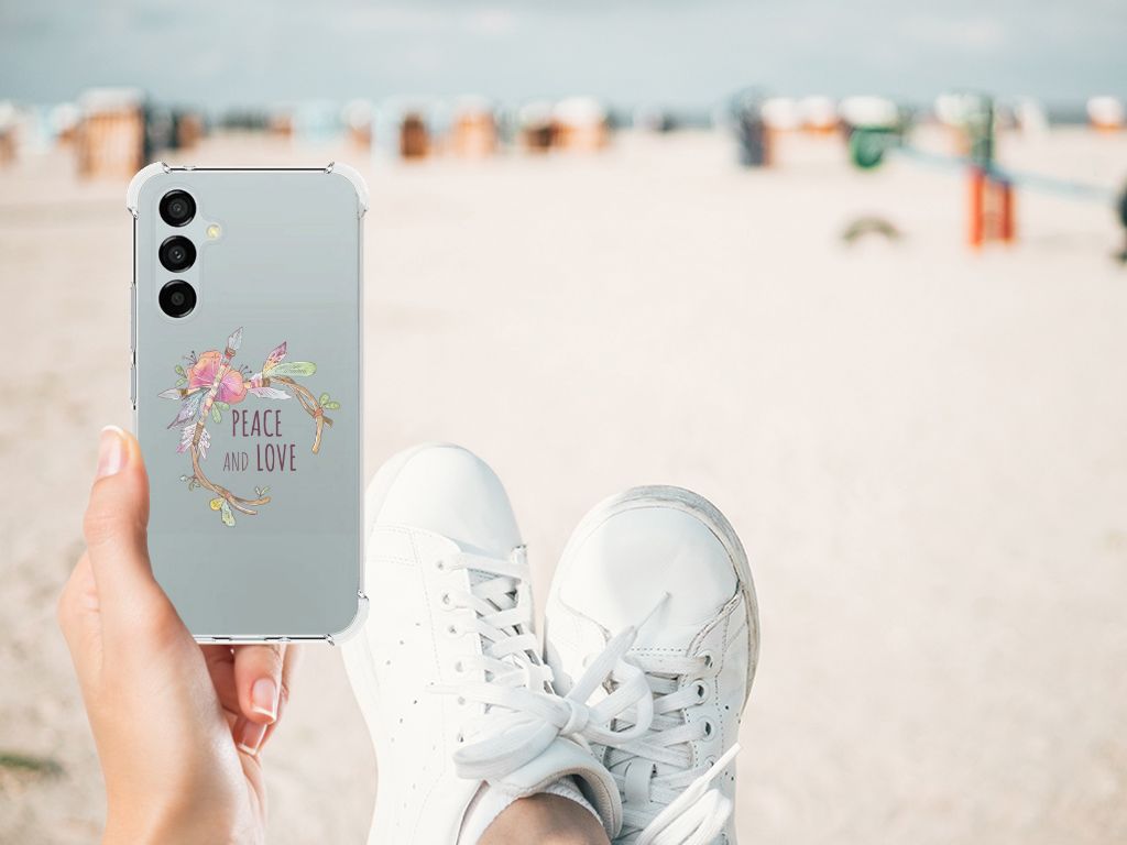 Samsung Galaxy A54 Stevig Bumper Hoesje Boho Text B2C Telecom