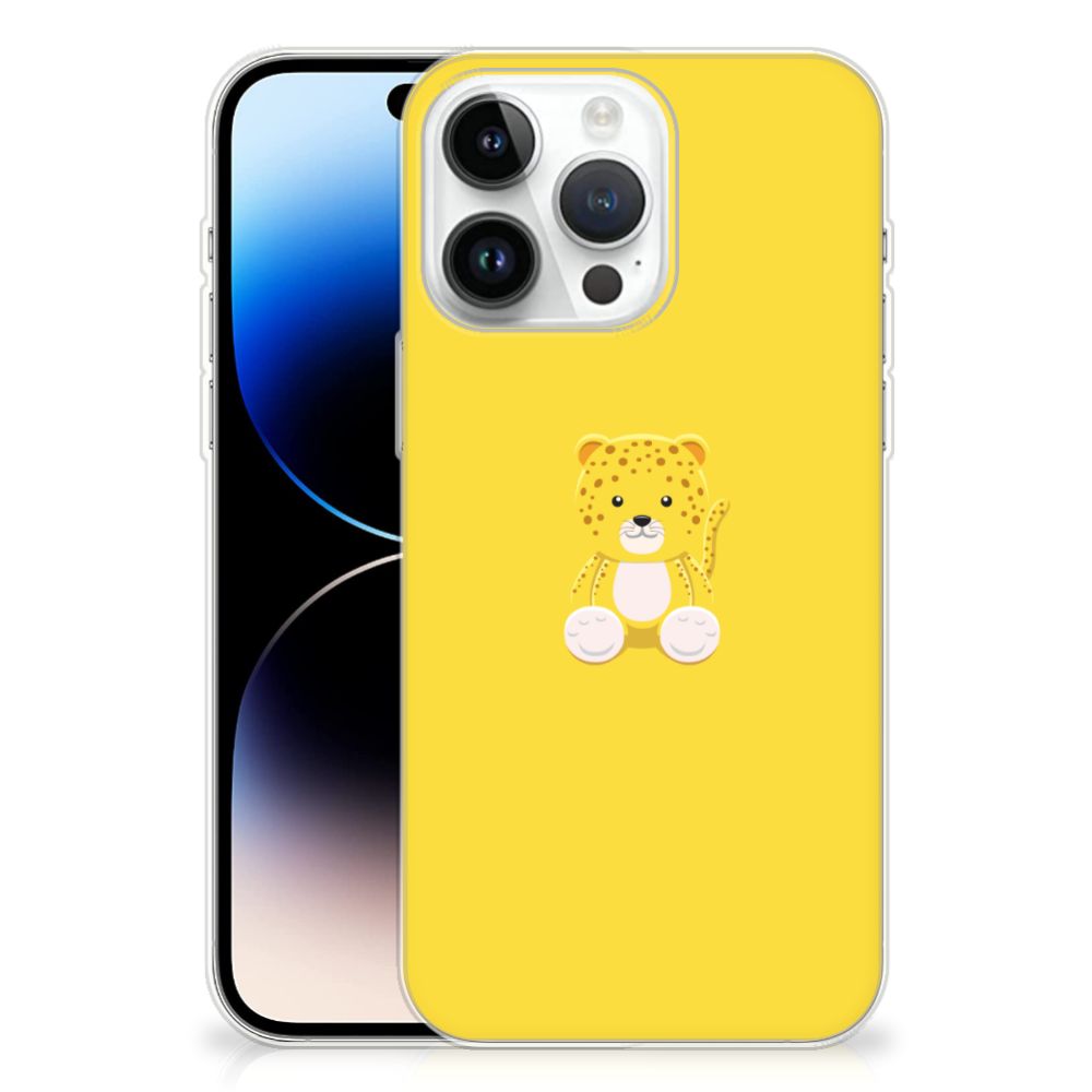 iPhone 14 Pro Max Telefoonhoesje met Naam Baby Leopard B2C Telecom