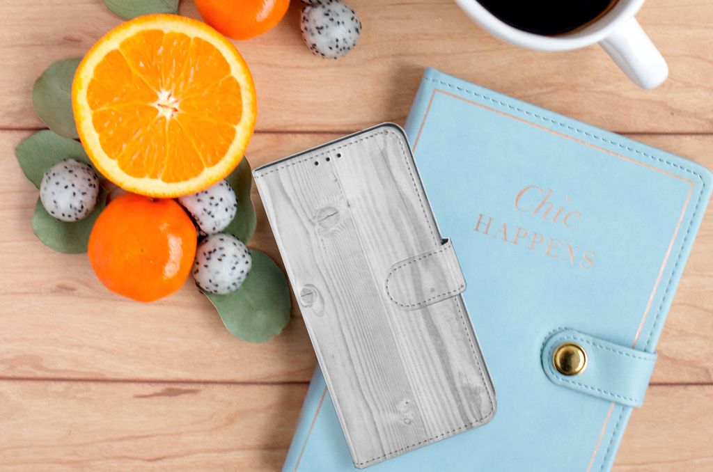 OPPO A91 | Reno3 Book Style Case White Wood